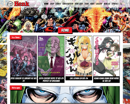 HenkComicsandMangaStore Logo